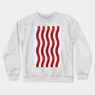 USA 1994 Retro Red and White Flag Stripes Crewneck Sweatshirt